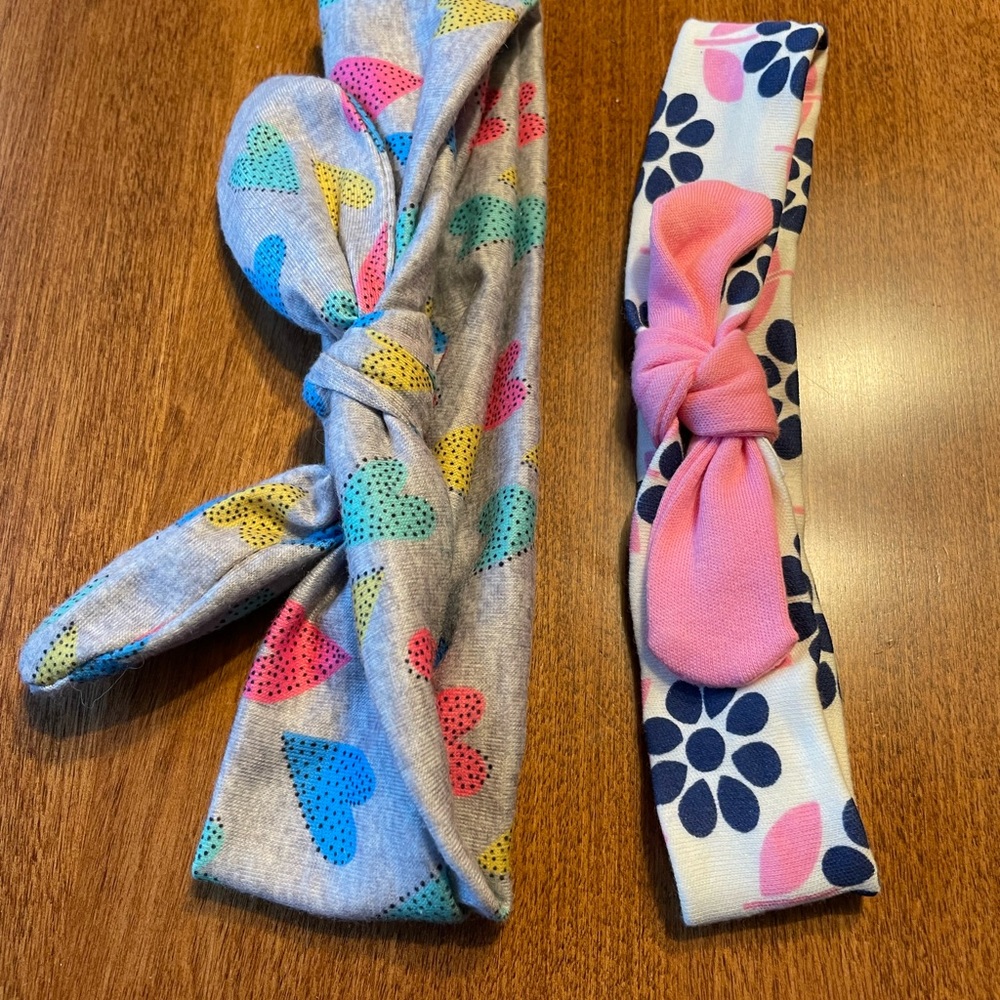 Colorful Heart and Floral Kids Headband Set